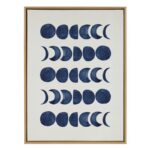 Moon Phases’ by Teju Reval – Floater Frame Painting Print on Canvas - Chic Decora