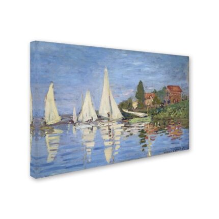 Regatta at Argenteui’ by Claude Monet Wrapped Canvas Print on Canvas - Chic Decora