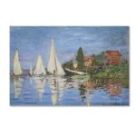 Regatta at Argenteui’ by Claude Monet Wrapped Canvas Print on Canvas - Chic Decora