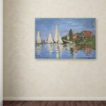 Regatta at Argenteui’ by Claude Monet Wrapped Canvas Print on Canvas - Chic Decora