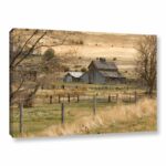 Roadside Barn’ by Ramona Murdock, Rustic Brown Modern Farmhouse Canvas Wall Art - Chic Decora