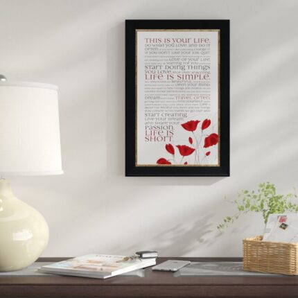 This Is Your Life’ Framed Art Print On Paper - Chic Decora