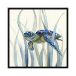 Turtle in Seagrass II’ Print on Canvas - Chic Decora