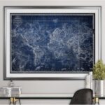 Vintage World Map V’ Graphic Art Print - Chic Decora