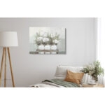 White Flower Jars’ by Portfolio Dogwood, Modern Farmhouse Hydrangeas Framed Canvas Wall Art - Chic Decora