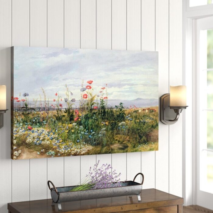 Wildflowers with a View of Dublin, Dunleary’ by Mark Adlington, Flowers in Ireland Scenic Wall Art - Chic Decora