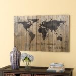 World Map’ by Fireside Home – Picture Frame Graphic Art Print on Wood - Chic Decora