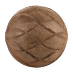 5″ Textured Orb Contemporary Brown Textured Floral Design Decorative Orb - Chic Decora