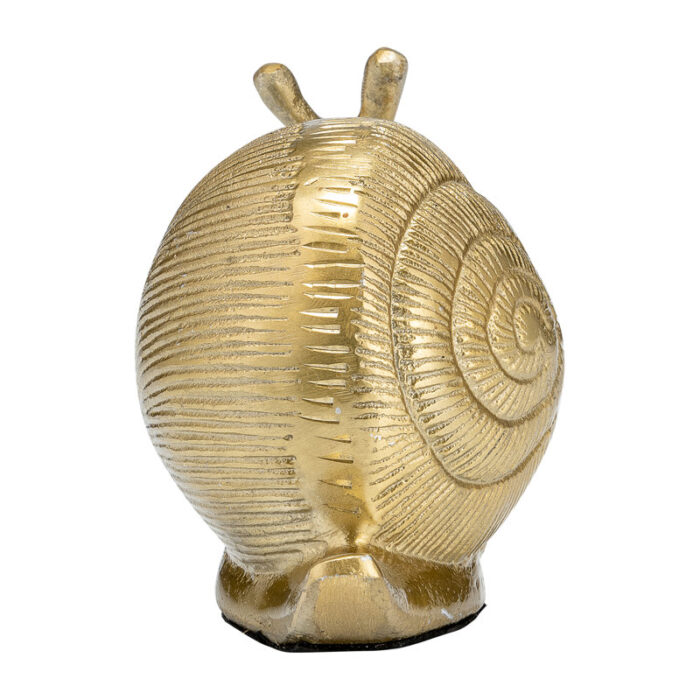 7″L Metal, Decor Snail, Gold, Novelty - Chic Decora