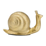 7″L Metal, Decor Snail, Gold, Novelty - Chic Decora