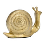 7″L Metal, Decor Snail, Gold, Novelty - Chic Decora