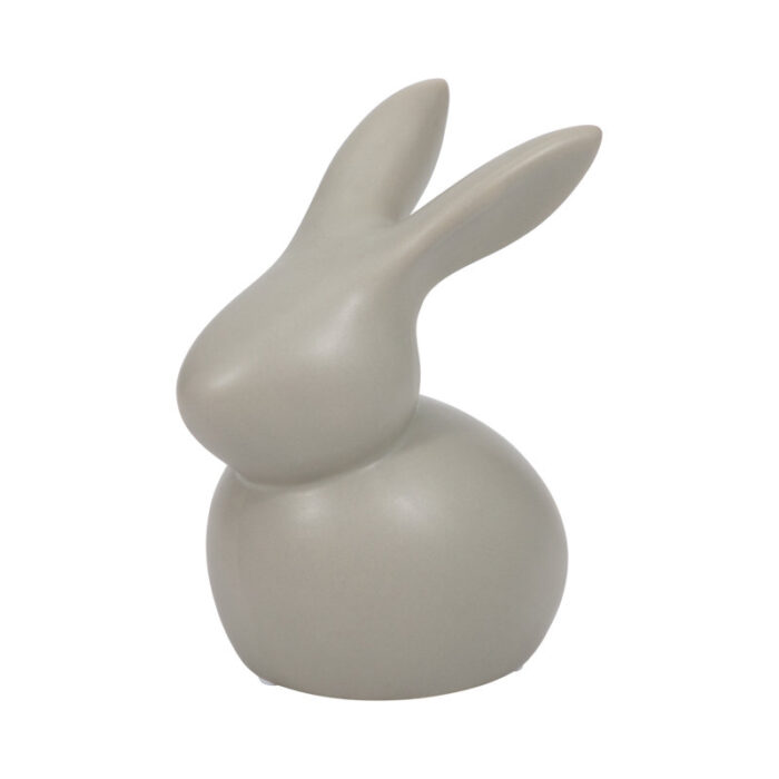 7″ Modern Bunny Solid Color Round Figurines – 5″ x 4″ x 7″ - Chic Decora