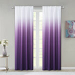 84″ Purple Ombre Window Curtain Panels (Set of 2) - Chic Decora