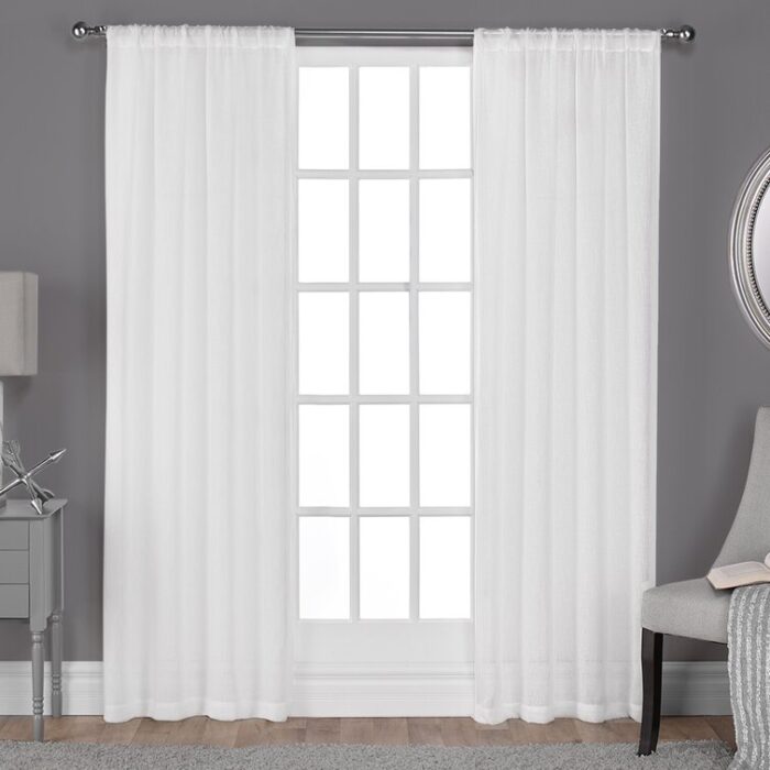 Aadhvika Sheer Curtain Panel Pair (Set of 2) - Chic Decora