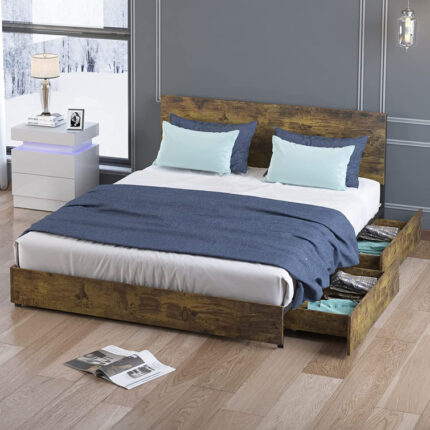 Aahim Platform Storage Bed - Chic Decora