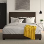 Engelhard Bed, Queen Size, Platform, Bedroom, Frame, Upholstered, Pu Leather Look, Transitional - Chic Decora