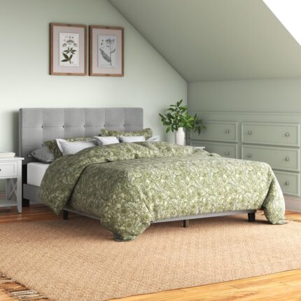 Abdiel Upholstered Platform Bed - Chic Decora