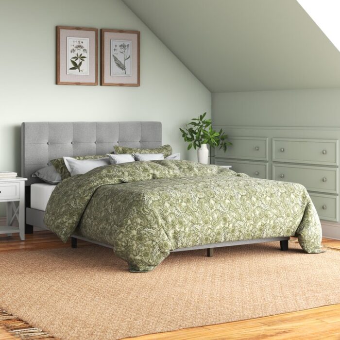 Abdiel Upholstered Platform Bed - Chic Decora