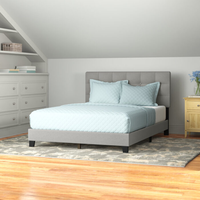 Abdiel Upholstered Platform Bed - Chic Decora