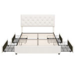 Abdurahim Velvet Upholstered Storage Bed with 4 Drawers - Chic Decora