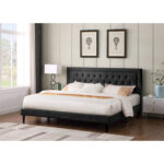 Abedin Upholstered Wingback Bed - Chic Decora