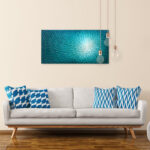 Abstract Blue Flower – Wrapped Canvas Painting - Chic Decora