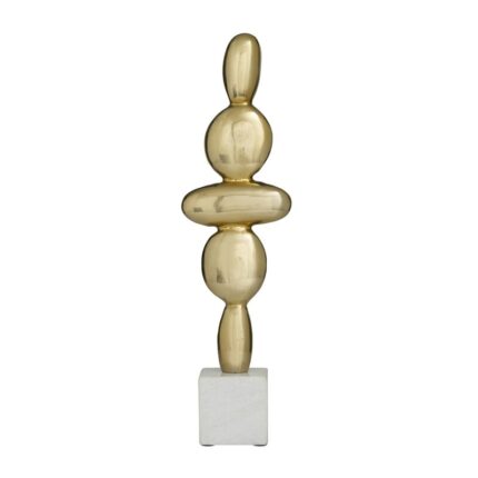 Contemporary Matte White Marble Uni Sculpture - Chic Decora