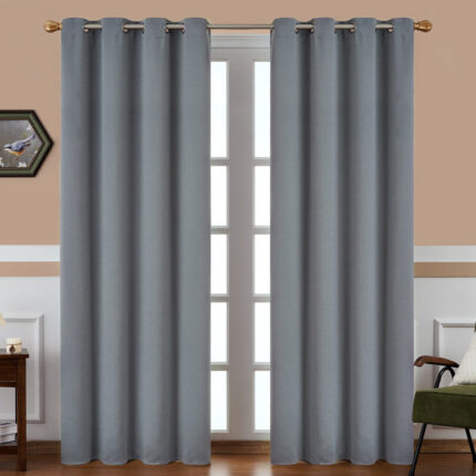 Aburto Polyester Blackout Curtain Pair (Set of 2) - Chic Decora