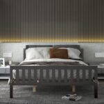 Adarion Solid Wood Slat Bed - Chic Decora