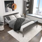 Adarion Solid Wood Slat Bed - Chic Decora