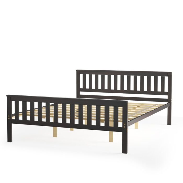 Adarion Solid Wood Slat Bed - Chic Decora