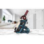 Adelone 8.25″W Blue Octopus Wine Rack Bottle Holder Dining Room Figurine Unique Gifts - Chic Decora