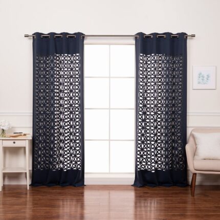 Emilia Twist Tab Lined Window Curtain Panel (Set of 2) - Chic Decora