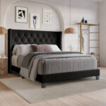 Upholstered Sleigh Bed - Chic Decora