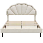 Aisaiah Upholstered LED Platform Bed With Adjustable Headboard, Kids Beds Frame - Chic Decora