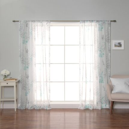 Cotton Semi Sheer Curtain Pair (Set of 2) - Chic Decora