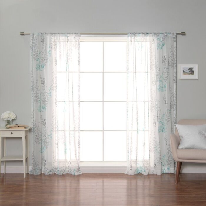 Aitkens Polyester Sheer Curtain Pair (Set of 2) - Chic Decora