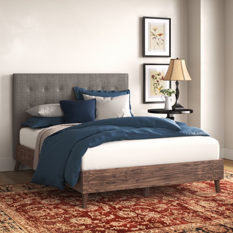 Akseli Upholstered Platform Bed - Chic Decora