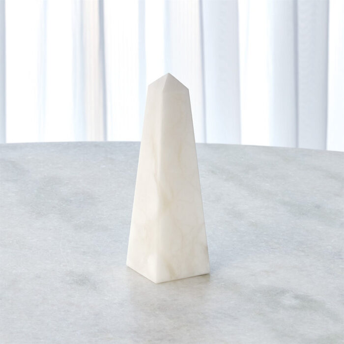 Alabaster Obelisk-White - Chic Decora