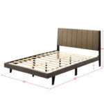 Alaria Bed, Platform Bed, Bed Frame With Headboard - Chic Decora