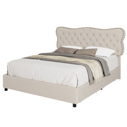 Alaysha Upholstered Platform Storage Bed - Chic Decora