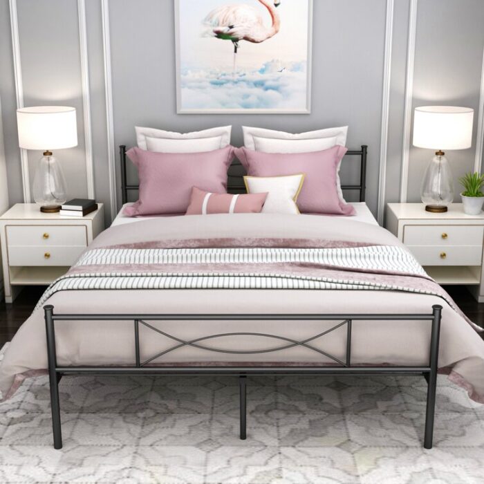 Albanne Metal Open-Frame Bed - Chic Decora