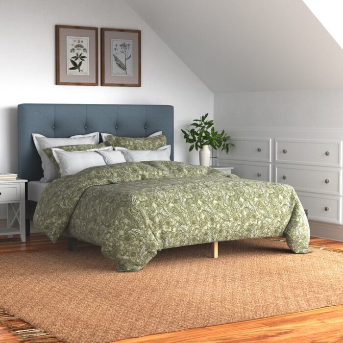 Albee Upholstered Platform Bed - Chic Decora