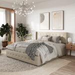 Albertien Lift Up Wingback Upholstered Platform Bed - Chic Decora