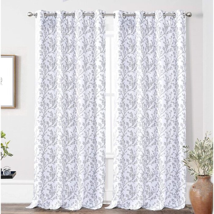 Albieris Polyester Blackout Curtain Pair (Set of 2) - Chic Decora