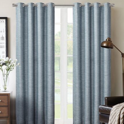 Aldiana Polyester Room Darkening Curtain Pair (Set of 2) - Chic Decora