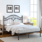 Alecia Metal Platform Bed - Chic Decora