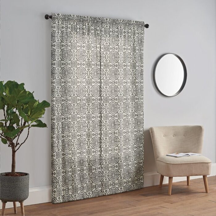 Aleigh Polyester Sheer Curtain Pair (Set of 2) - Chic Decora