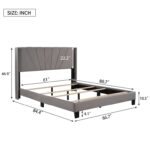 Alfee Upholstered Standard Bed - Chic Decora