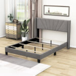 Alfee Upholstered Standard Bed - Chic Decora